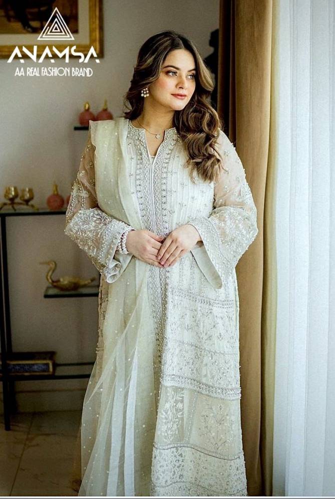 Anamsa 409 Embroidery Wedding Wear Georgette Pakistani Suits Wholesalers In Delhi
